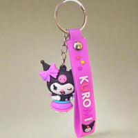 Kuromi PVC Keychain with Hair Barrette – 2-in-1 Sanrio Charm