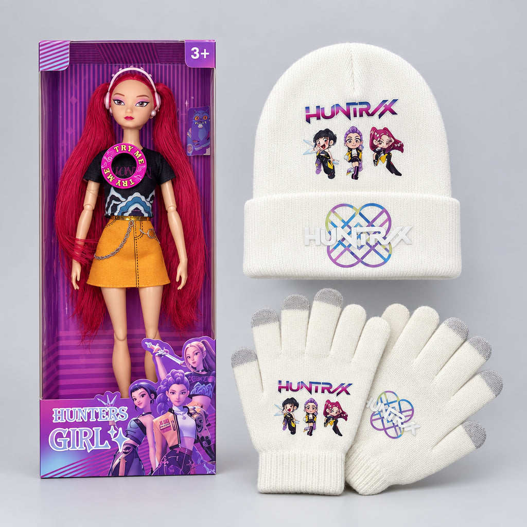 K-Pop Demon Hunter HUNTR/X Musical Doll + Beanie & Gloves Combo - photo 2
