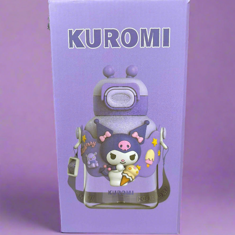 Kuromi Water Bottle 700 ML for Kids - Fun & Stylish Design - Project M Shop