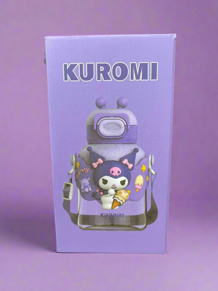 Kuromi Water Bottle 700ml – Hydration With Attitude