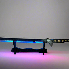 Led Light Glowing Chinese Style Katana Wooden Sword - Blue Color - Project M Shop