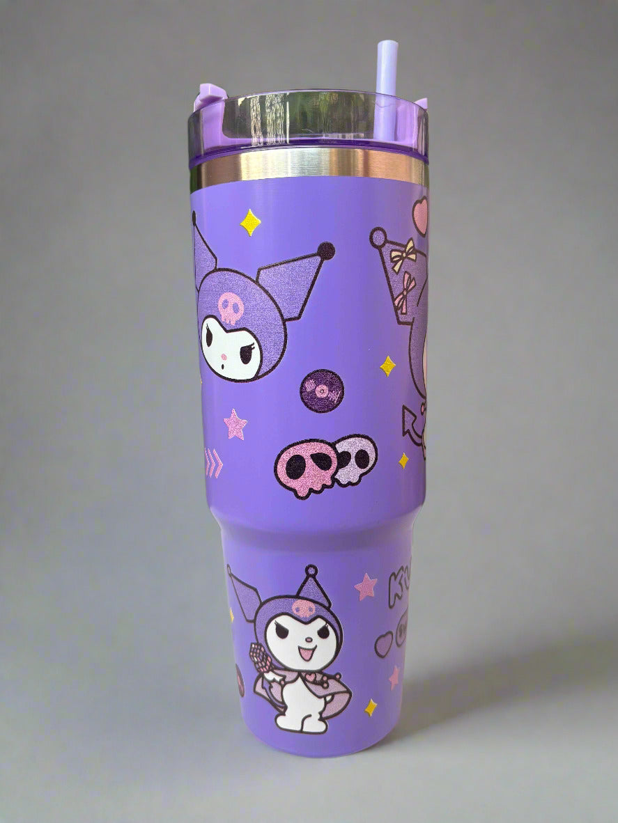 Kuromi Stainless Steel Tumbler 900ml – Durable Fan Drinkware