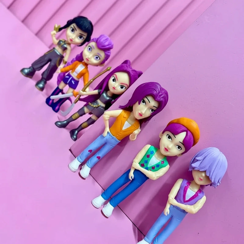 (Set of 6 pcs) K-Pop Demon Hunter Saja Boys x Huntrx PVC Figures - Project M Shop