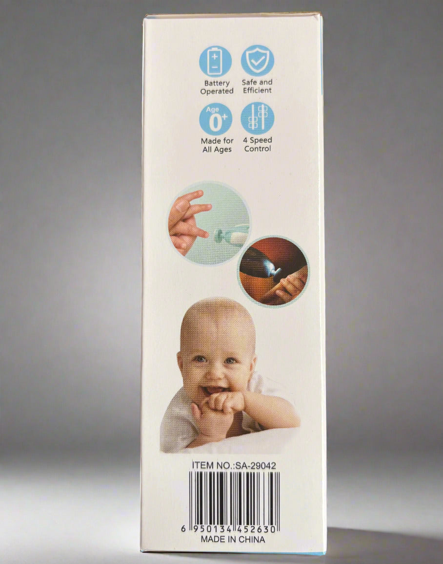 Baby Nail Clipper Set Toddler Nail File Care Tools With Led Light Electrical Baby Nail Trimmer for Newborn Kids - Project M Shop