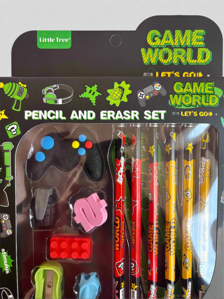 Game World Stationery Set – 13 PCs Gaming-Themed School Kit