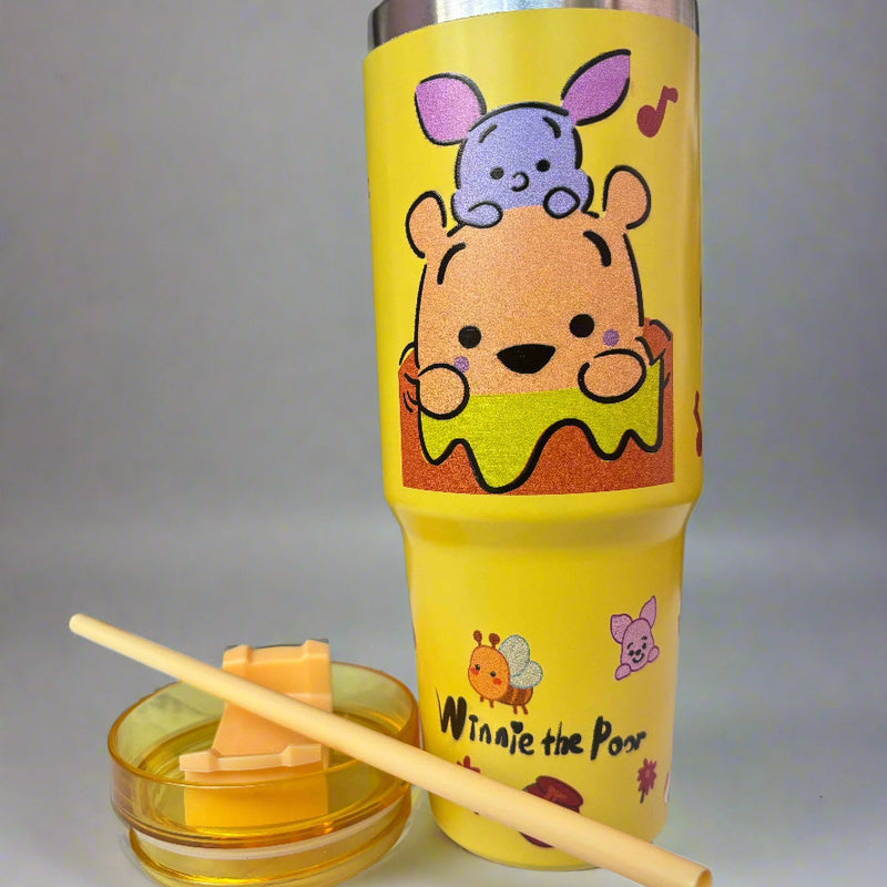 Winnie The Pooh Tumbler - 900 Ml Stainless Steel Tumbler - Project M Shop