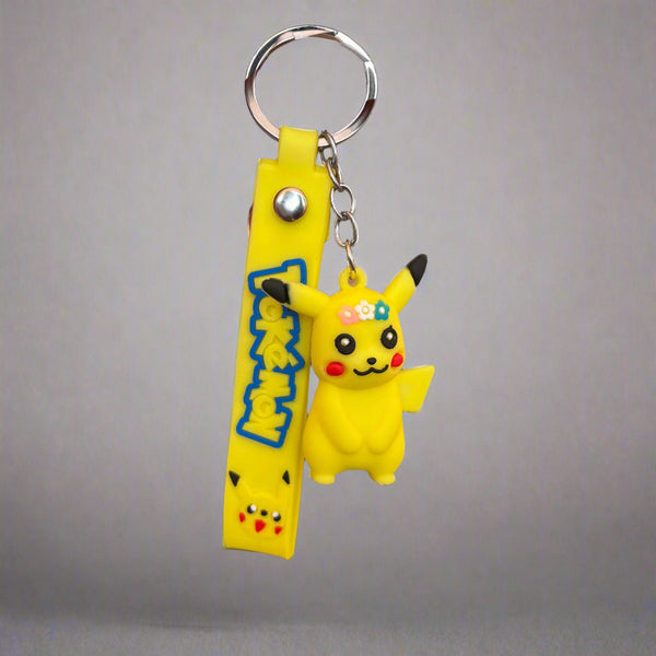 Pikachu Keychain - Pokémon PVC Rubber Keychain With Strap - Project M Shop