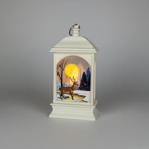 Reindeer Strom Lantern LED Light for Indoor Decoration