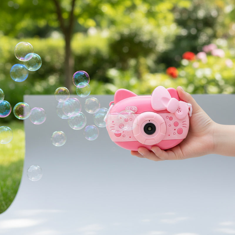 Hello Kitty Automatic Bubble Camera Toy With light And Music - Project M Shop