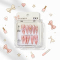 Rose & Hairclip Charm Long Press-On Nails - Size S - Project M Shop