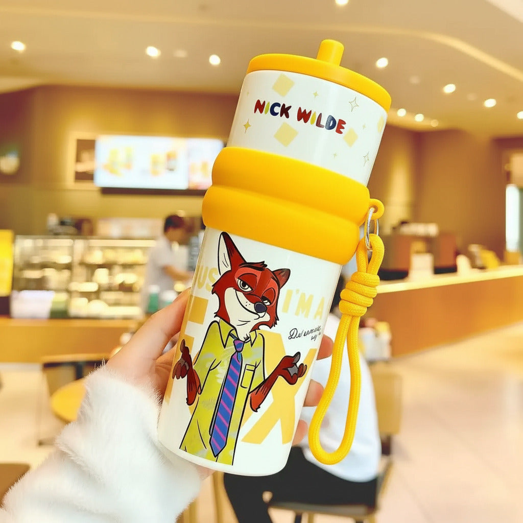 Zootopia Wild & Cute Insulated Stainless Steel Tumbler With Straw - 700 Ml - photo 4