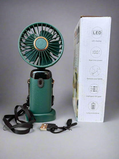 High Quality Portable Mini Fan with LED Display - 5 Speed Performance (1 Piece) - Project M Shop