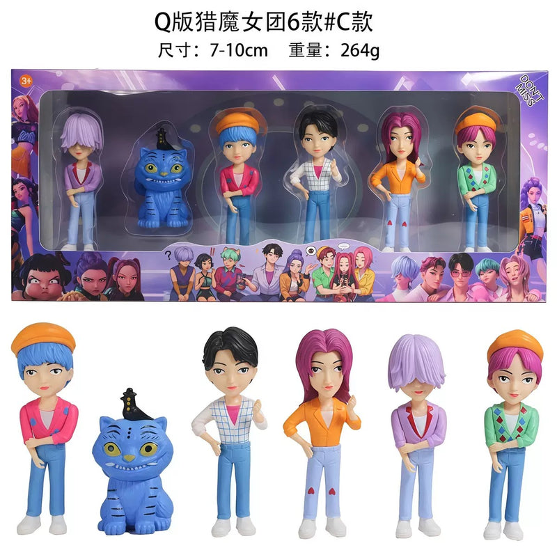 ( Set of 6 ) K-Pop Demon Hunter Saja Boys With Durphy PVC Figure - Project M Shop