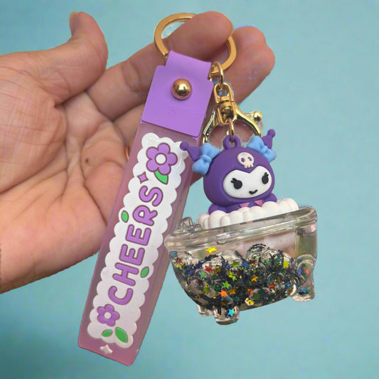 Kuromi Acrylic Keychain - High Quality Accessory with Strap - Project M Shop