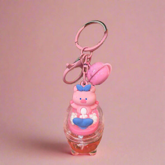 Pink Sanrio Acrylic Keychain with Bell - High Quality Accessory - Project M Shop