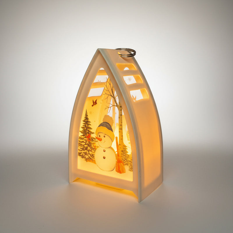 Snowman Tringle Shaped Lantern LED Light For Decoration - For Indoor Use - Project M Shop