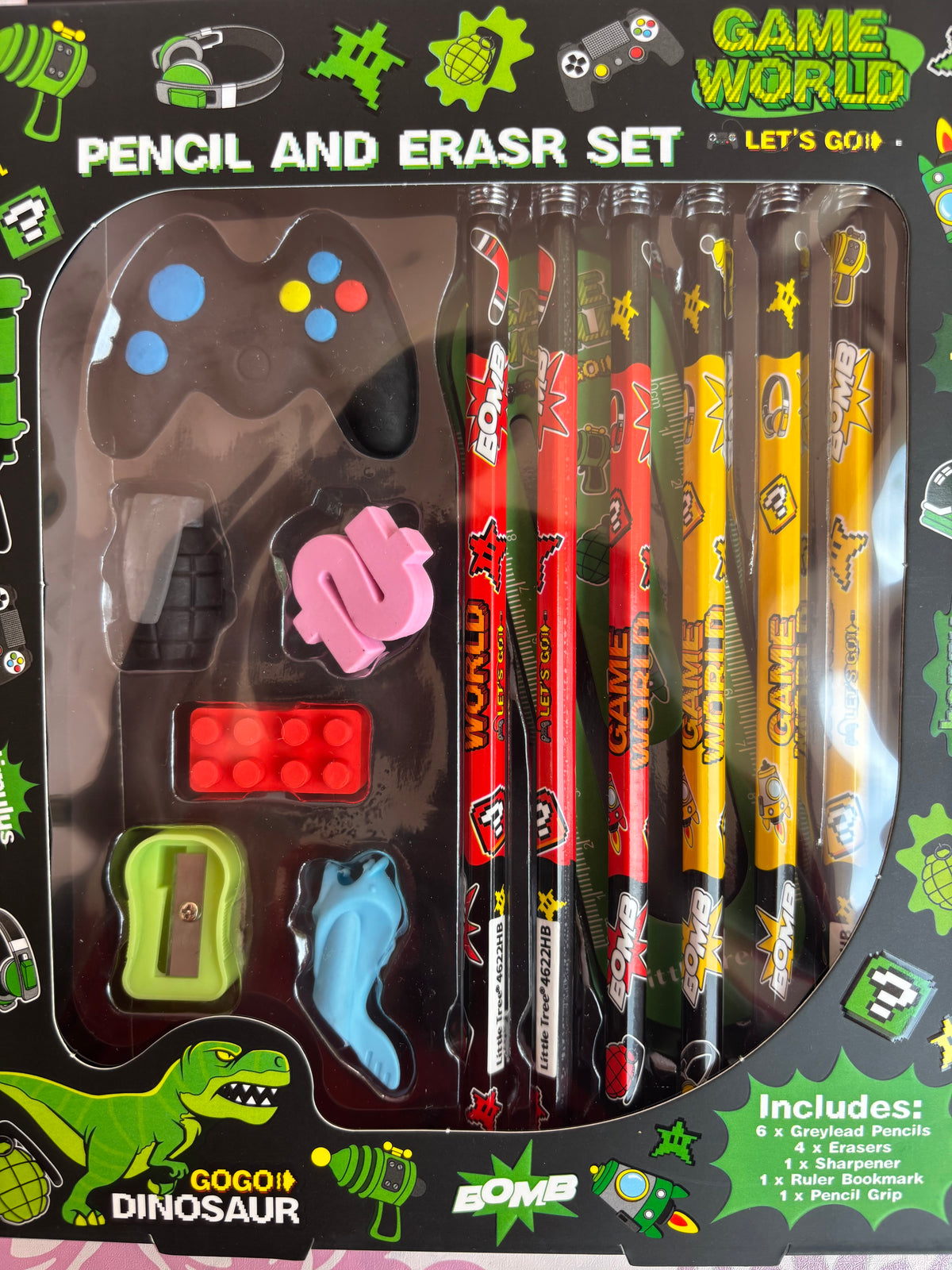 Game World Stationery Set – 13 PCs Gaming-Themed School Kit
