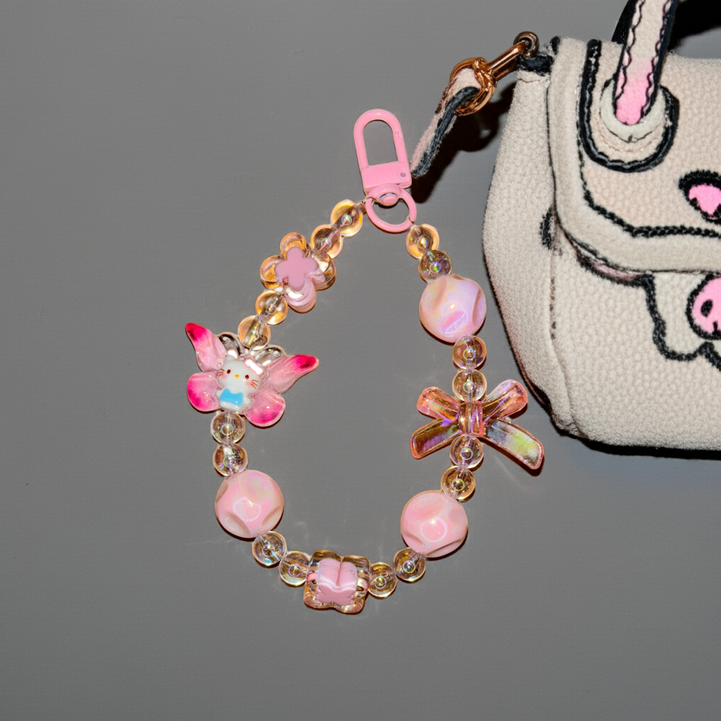 Hello Kitty Wing Beads Charm – Whimsical Bag Accessory
