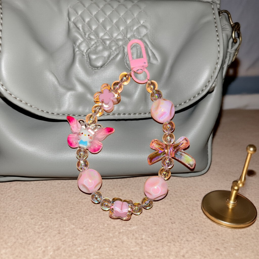Hello Kitty Wing Beads Charm – Whimsical Bag Accessory