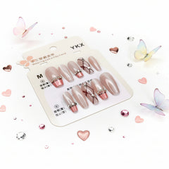 Pearl With Strap Beautiful Press-On Nail - Size M - Project M Shop
