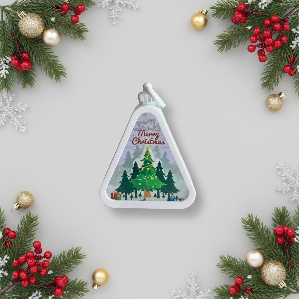 Christmas Tree Triangle Shaped Lantern LED Light For Decoration - For Indoor Use (White) - Project M Shop