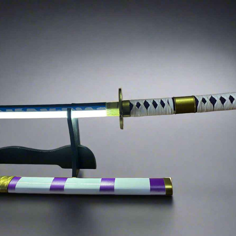 One Piece Wooden LED Katana | Nidai Kitetsu Monkey D Luffy Wooden Sword for Cosplay