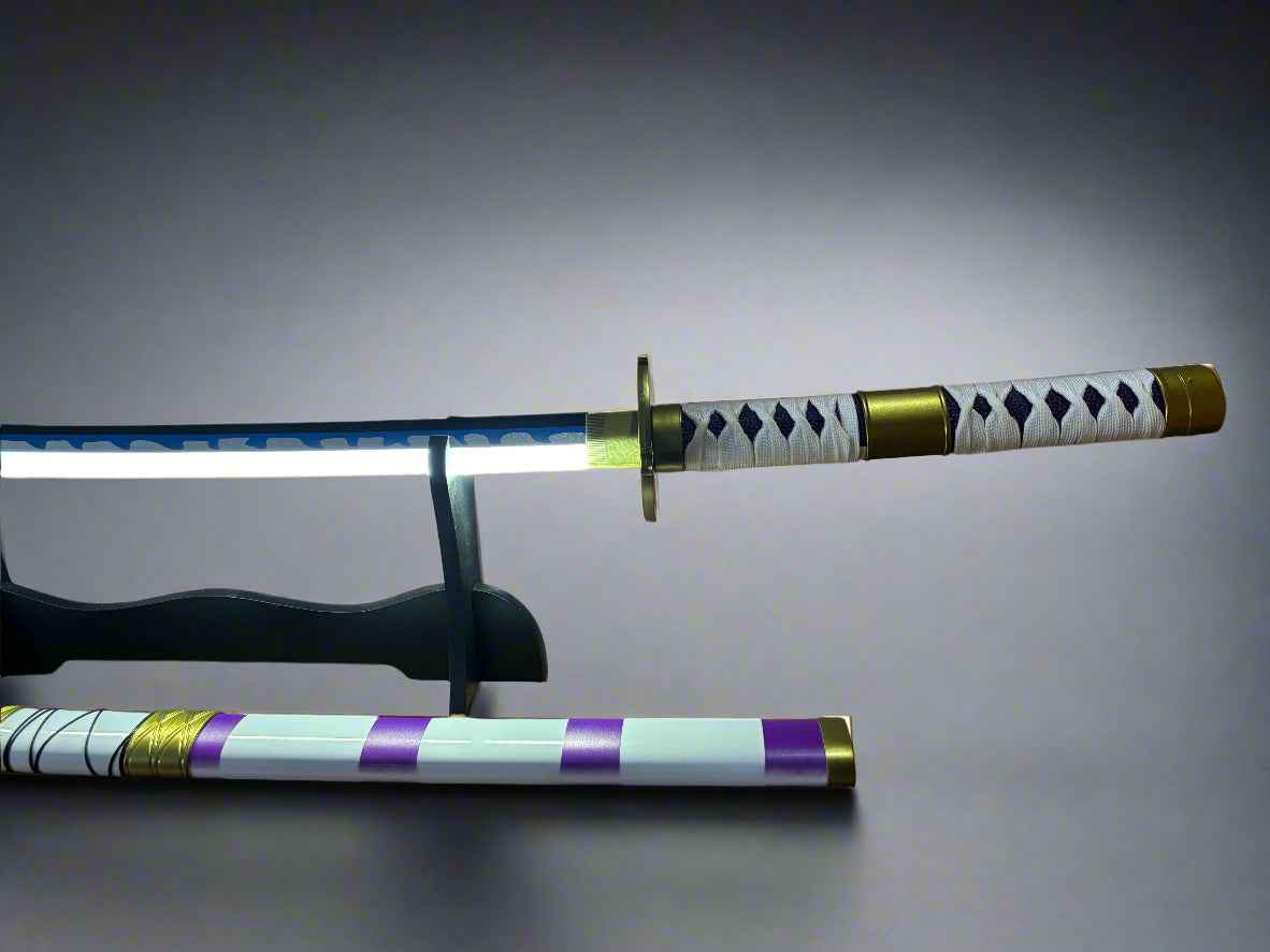 One Piece Luffy Wooden LED Katana – Glowing Straw Hat Blade
