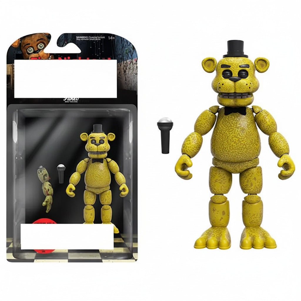 Five Nights at Freddy's Toy Freddy - 5" Interlocking Figure with Jump Care and Glow in the Dark Eyes