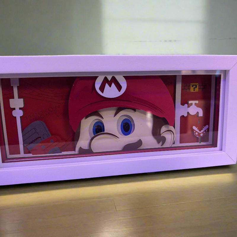 Mario Paper Crafted LED Lamp - Unique Lighting Inspired by Classic Gaming - Project M Shop