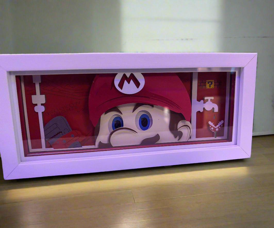 Super Mario LED Night Lamp – Retro Gaming Paper Craft Light