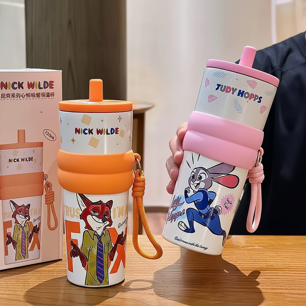 Zootopia Wild & Cute Insulated Stainless Steel Tumbler With Straw - 700 Ml - photo 7