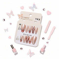 Pearl With Strap Beautiful Press-On Nail - Size M - Project M Shop