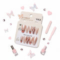Pearl With Strap Beautiful Press-On Nail - Size M - Project M Shop