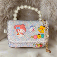 Children's Pearl Hand Sling Bag with Sanrio Cartoon and Free Keychain - Project M Shop
