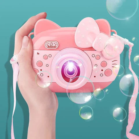 Hello Kitty Automatic Bubble Camera Toy With light And Music - Project M Shop