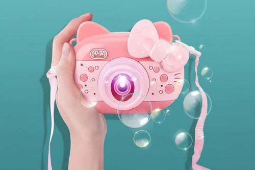 Hello Kitty Bubble Camera Toy with Light and Music for Kids