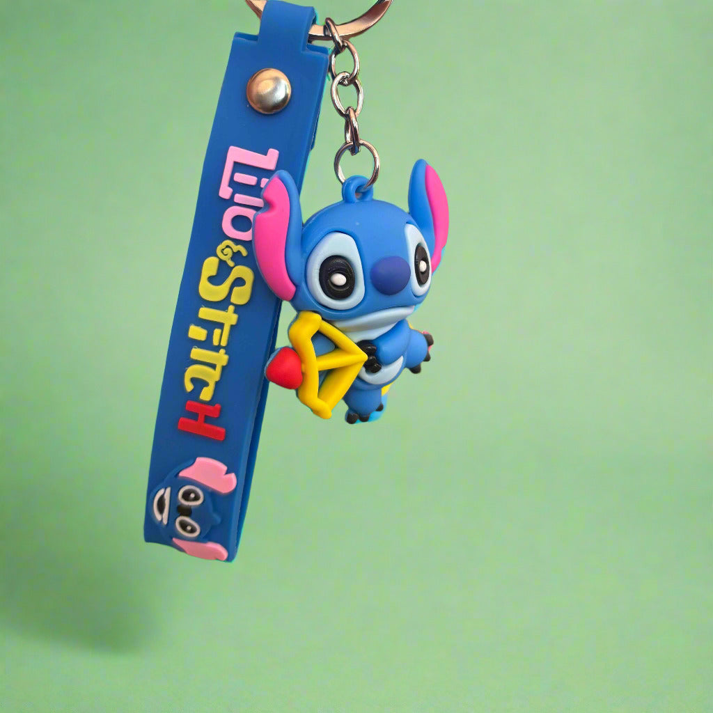 Stitch Keychain with Strap - PVC Rubber Design - Project M Shop