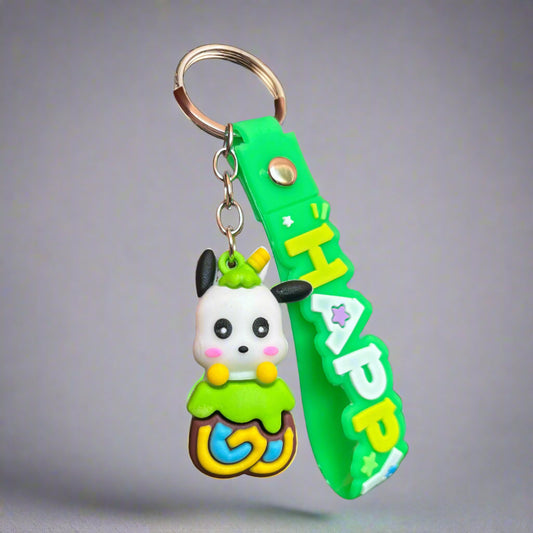Pochacco Keychain PVC Rubber Keychain With Strap - Project M Shop