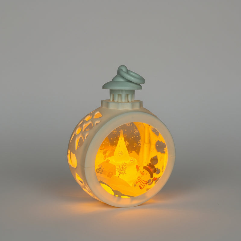 Snow-man Round Lantern LED Light For Decoration - For Indoor Use - Project M Shop
