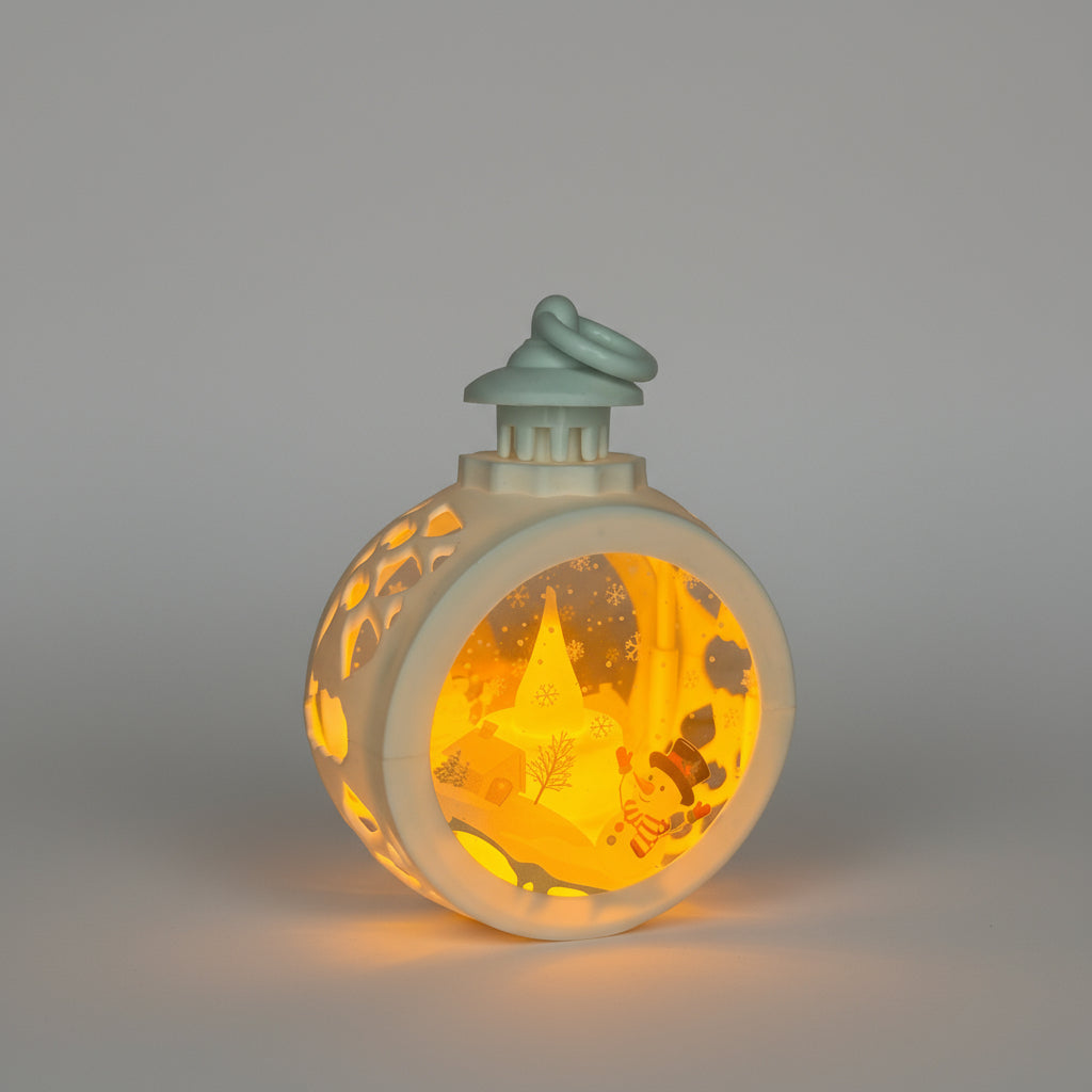 Snow-man Round Lantern LED Light For Decoration - For Indoor Use - Project M Shop