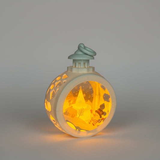 Snow-man Round Lantern LED Light For Decoration - For Indoor Use - Project M Shop