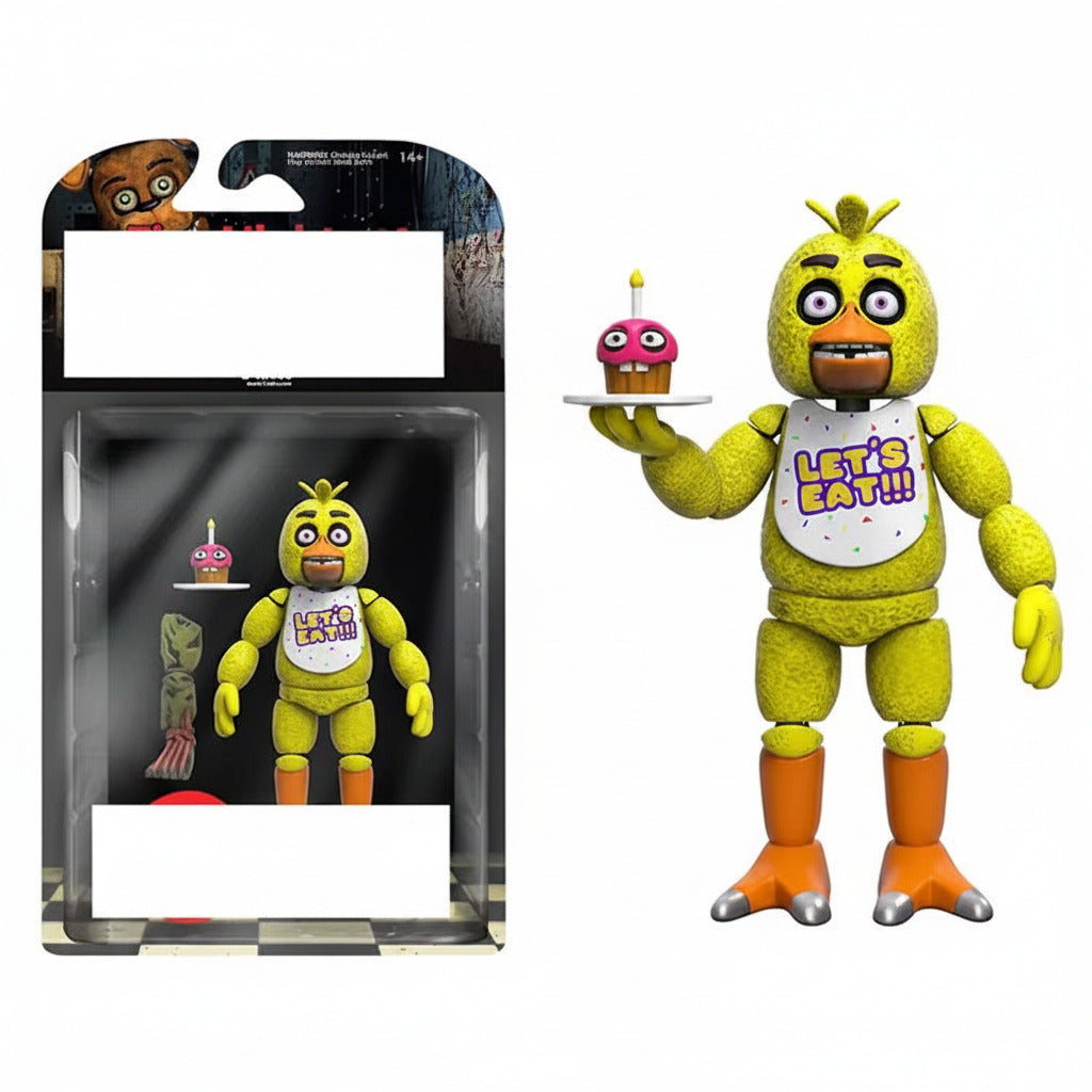 Five Nights at Freddy's Toy Freddy - 5" Interlocking Figure with Jump Care and Glow in the Dark Eyes
