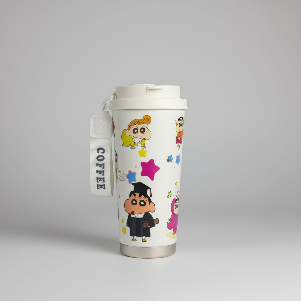 Shin-Chan Comic Book Design Insulated Tumbler - 600ML - Project M Shop
