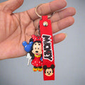 Minnie Mouse Keychain with Balloon PVC Rubber and Strap - Project M Shop