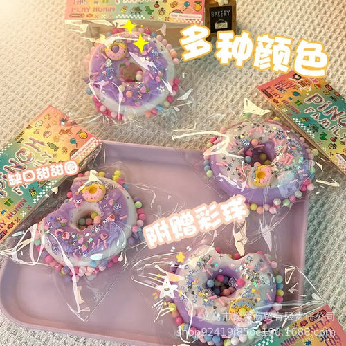 Donut Squishy Toy - Set of 3 | Sparkle Stress Relief Squishies
