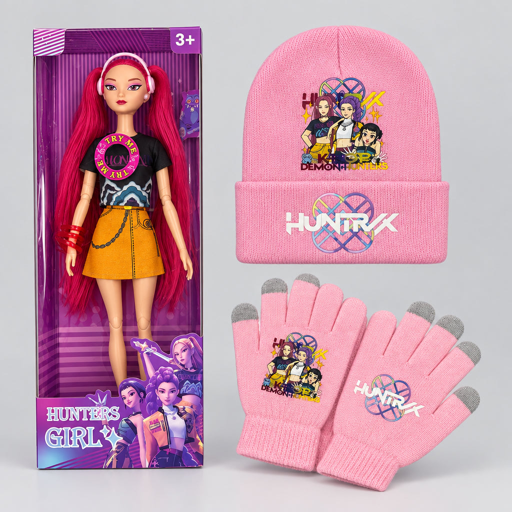 K-Pop Demon Hunter HUNTR/X Musical Doll + Beanie & Gloves Combo - photo 5