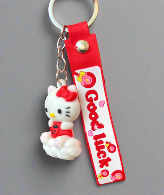 Hello Kitty Keychain PVC Rubber with Strap - Project M Shop