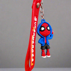Spider-man Keychain - PVC Rubber Keychain with Strap - Project M Shop