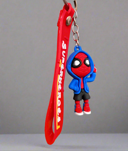 Spider-man Keychain - PVC Rubber Keychain with Strap - Project M Shop