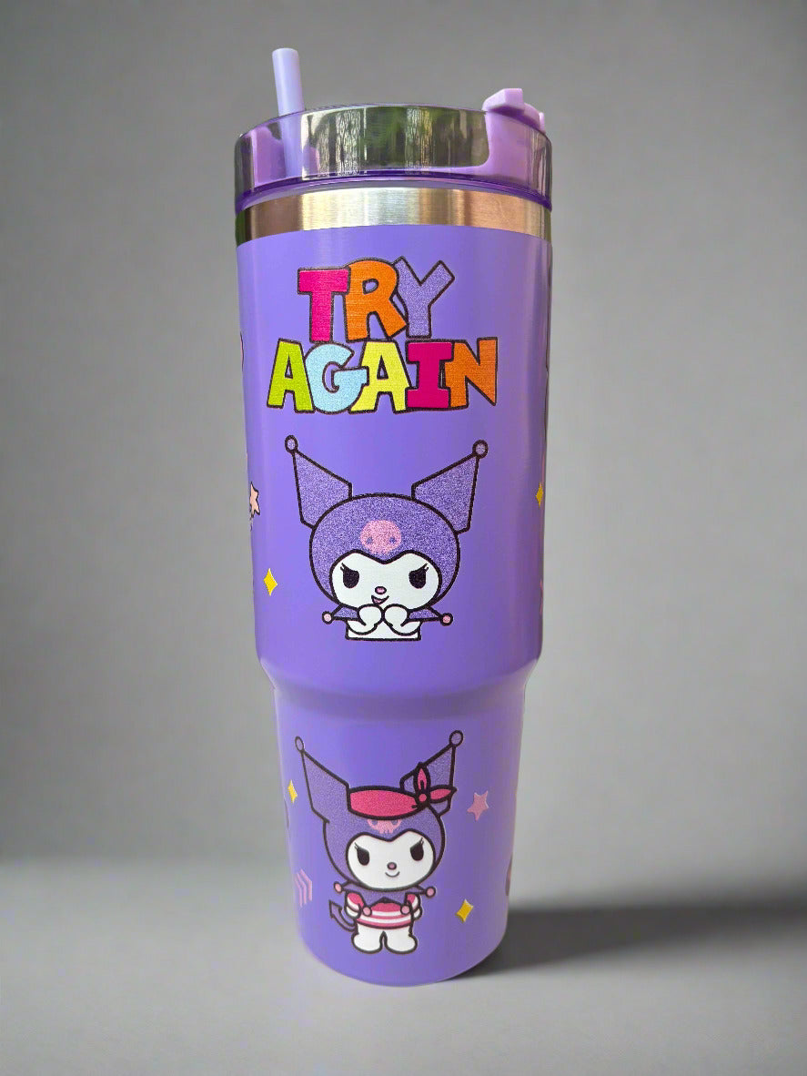 Kuromi Stainless Steel Tumbler 900ml – Durable Fan Drinkware